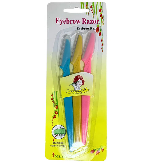 Kit com 03 Navalhas para Sobrancelha